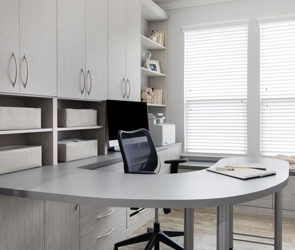 Custom home office furniture Austin TX is easy to create with More Space Place. We have years of experience with Austin custom home office cabinetry, shelving, desks and furniture solutions.