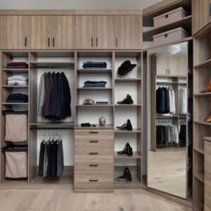 Custom closets Austin TX design revolutionizes bachelor pad storage